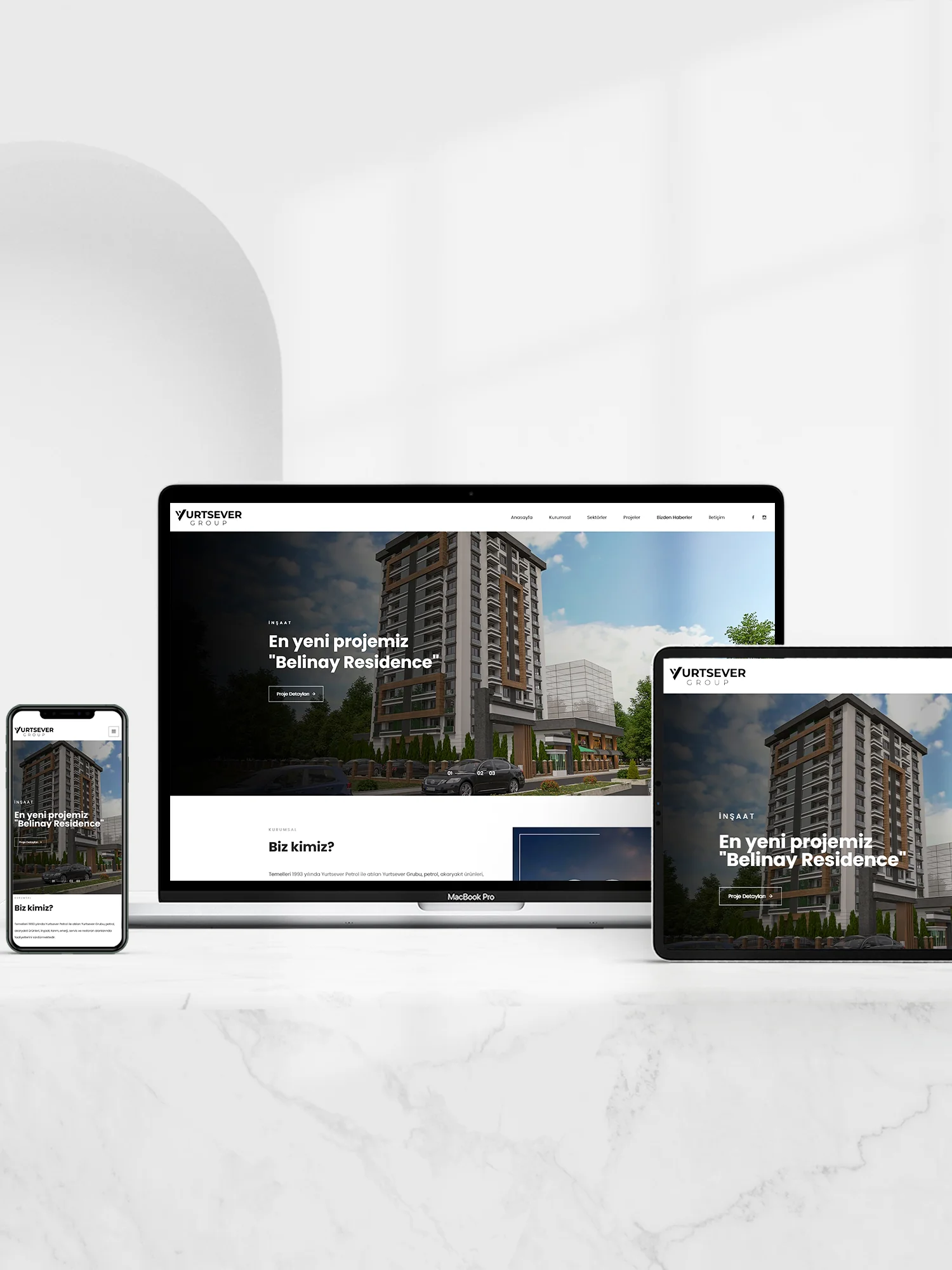Yurtsever Group için yapılan Web Yazılımı Geliştirme çalışması